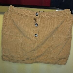 Zara Kids Collection Tan Corduroy Button-Front Skirt